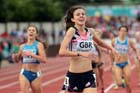 Jessica Judd (GB) wins the 800 metres at the European Athletics Team Championships.
